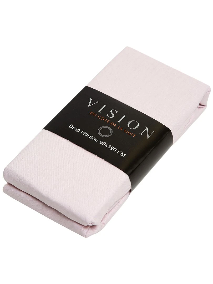 Drap housse uni rose