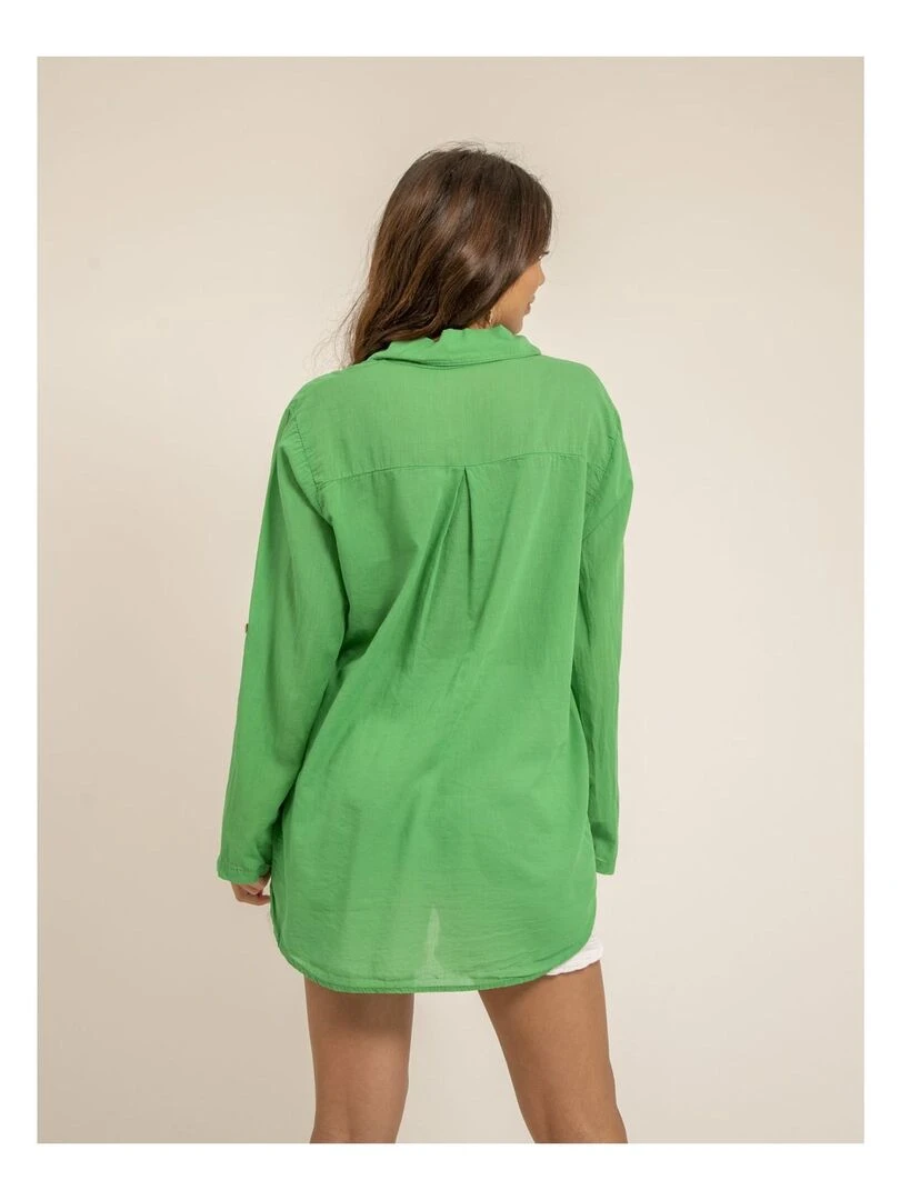 Chemise manches longues coton ORINE Vert