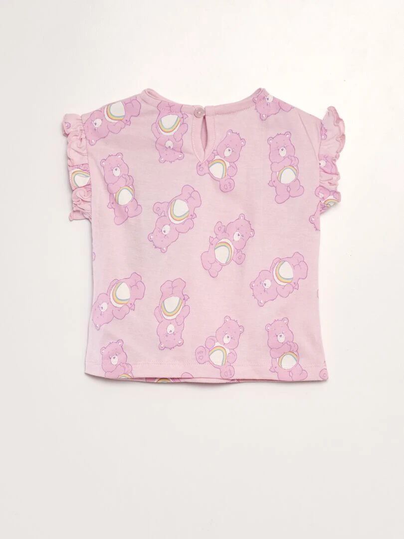 Ensemble tee shirt + legging 'les bisounours'   Rose