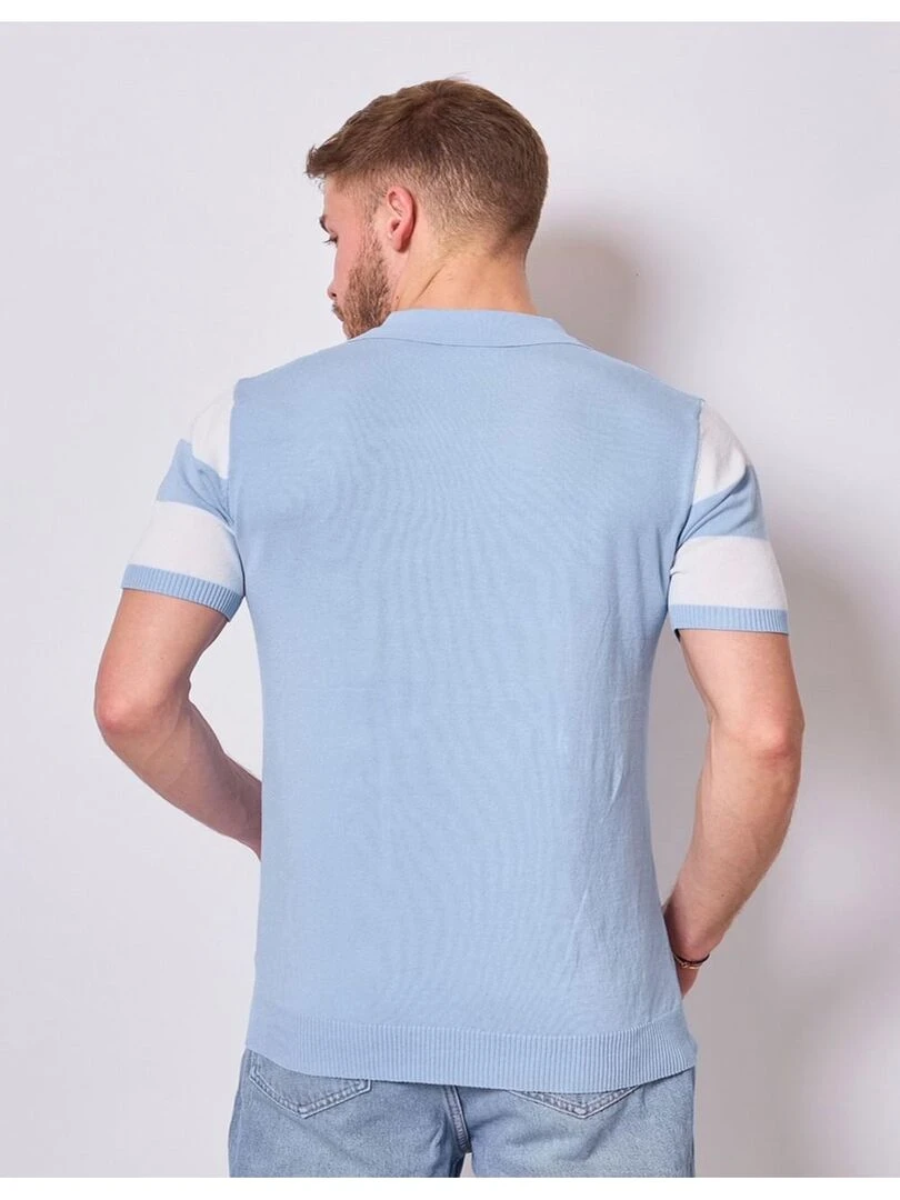 Polo manches courtes Kebello   Bleu ciel