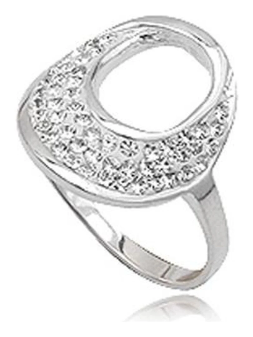 Magnifique bague argent et strass Bijoucolor Blanc