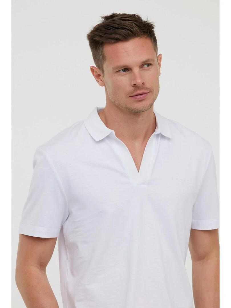 Lee Cooper   Polo manches courtes coton regular BAYO MC   Blanc