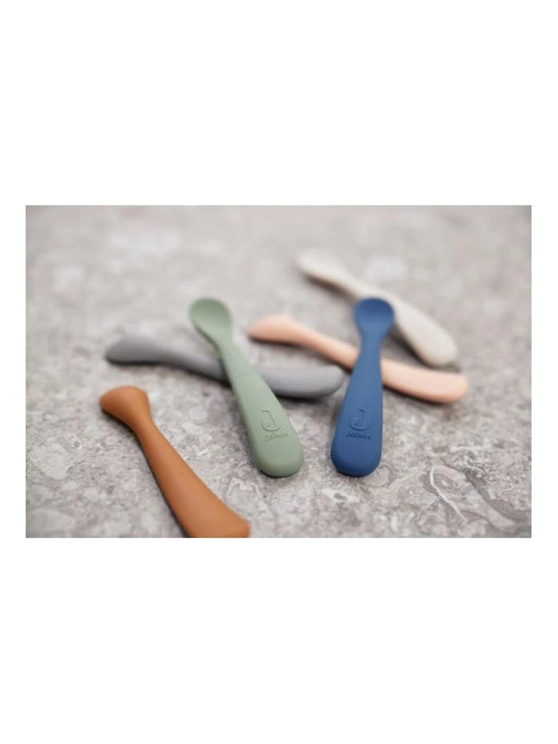 Cuillère souple Silicone Vert Cendré (2pcs) Jollein Vert