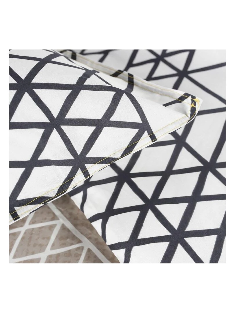 Parure de lit 2 personnes imprimé 'SUNSHINE KRIS' 'TODAY'   Blanc