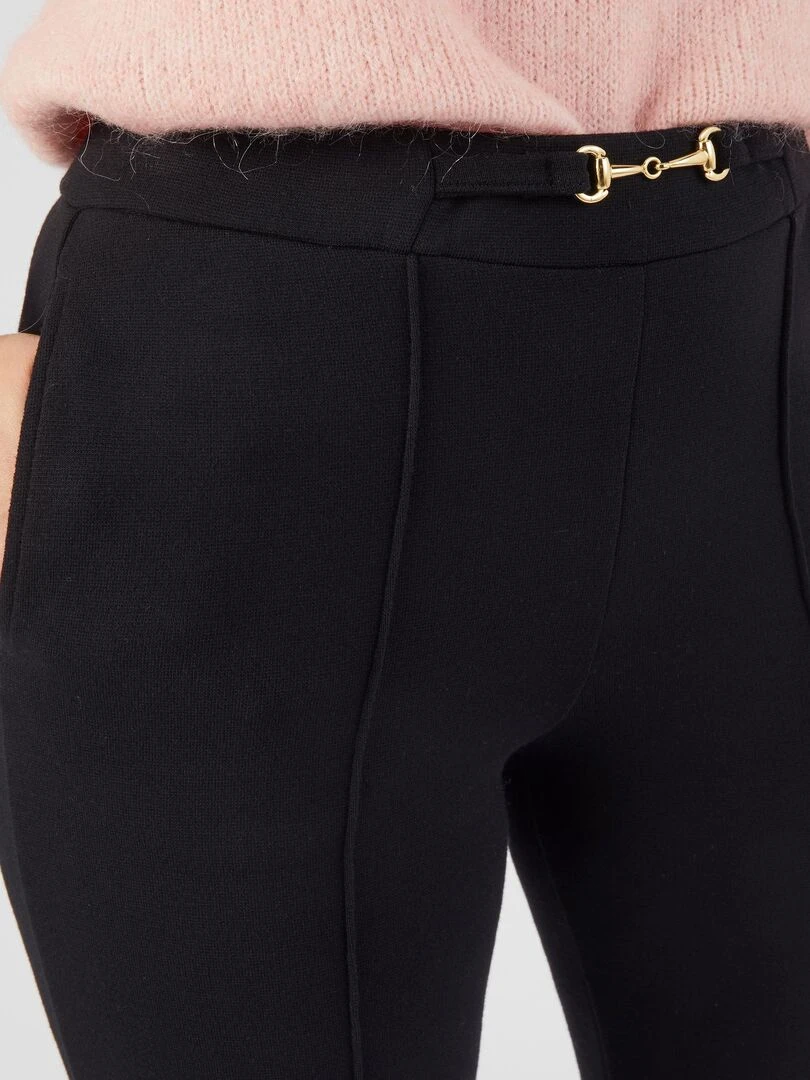 Pantalon droit maille milano Thermolactyl Damart Noir