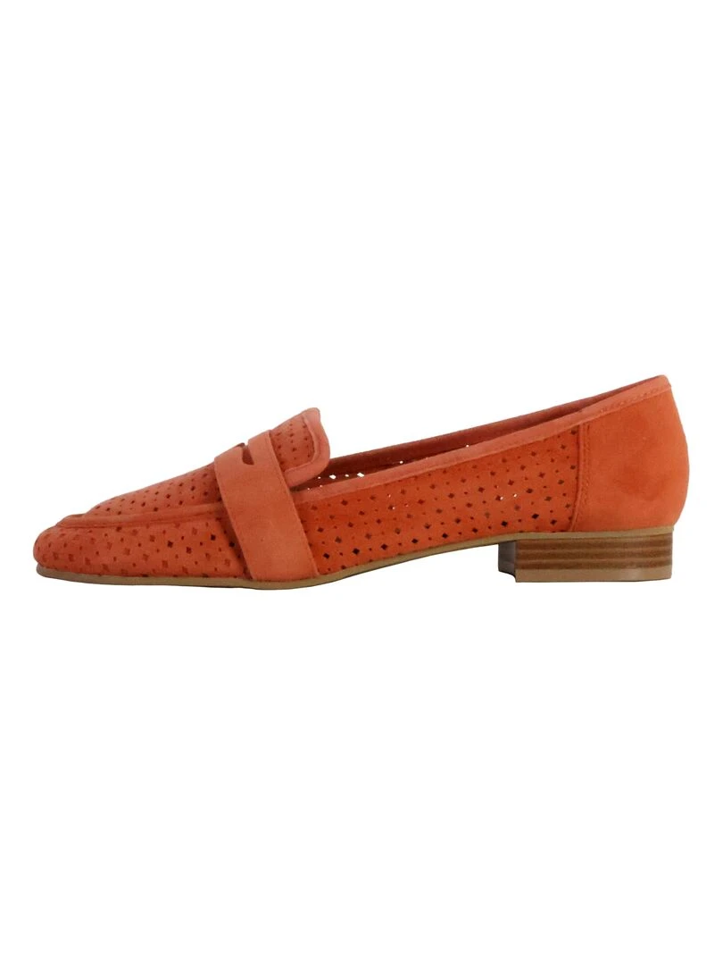 Mocassin Basse Cuir Emilie Karston Joude Orange