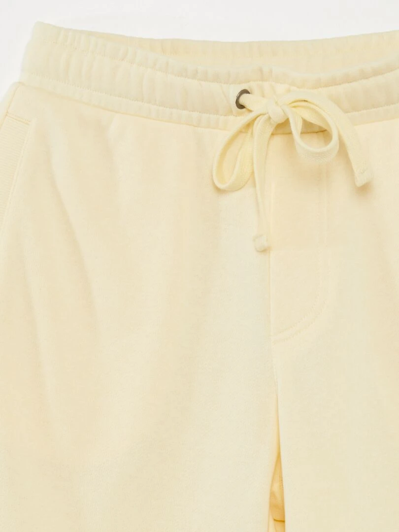 Short léger en molleton uni   Jaune