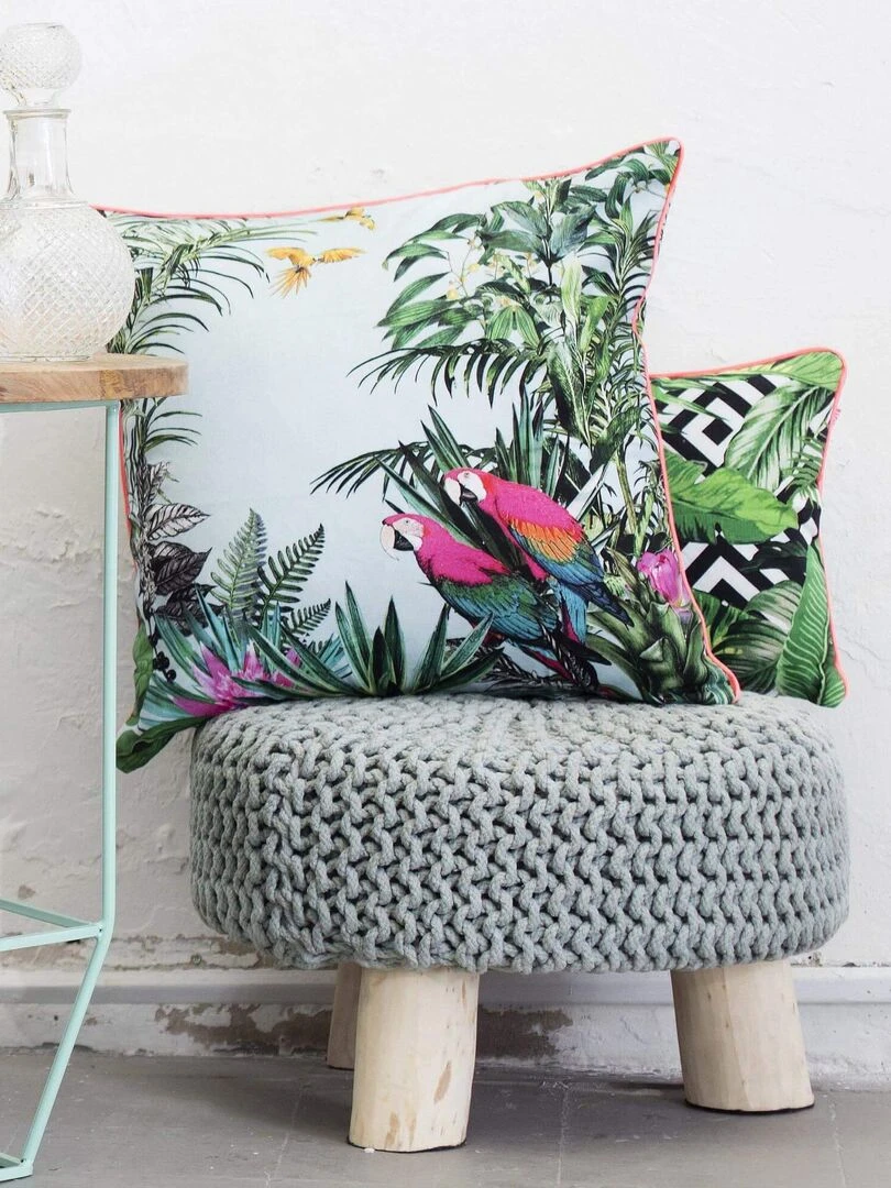 Housse de coussin décoratif Eden "Happyfriday"   Blanc