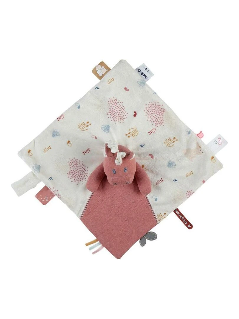 Doudou Attache Sucette Licorne Lina & Joy Rose