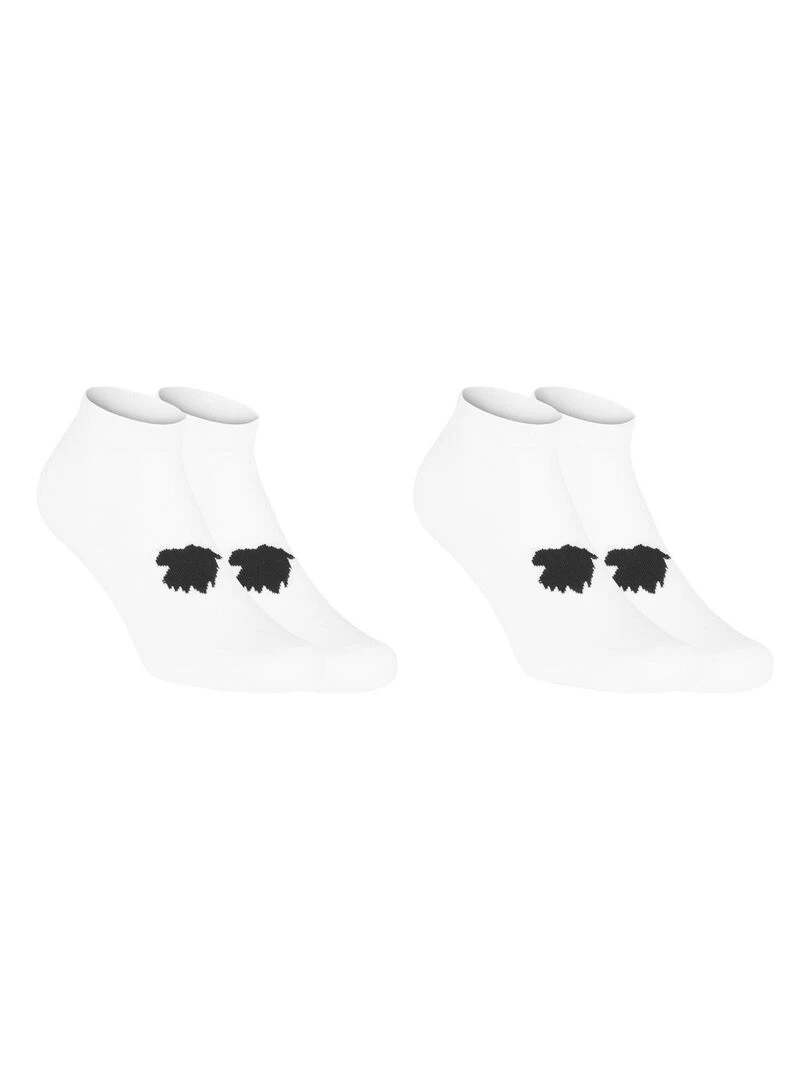 Lot de 2 paires de tiges courtes uni Comme Des Loups Blanc