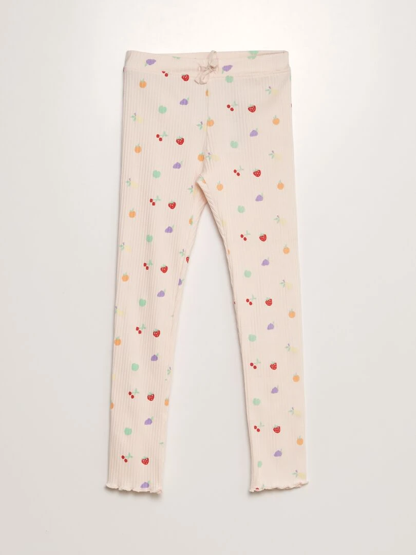 Legging côtelé Rose