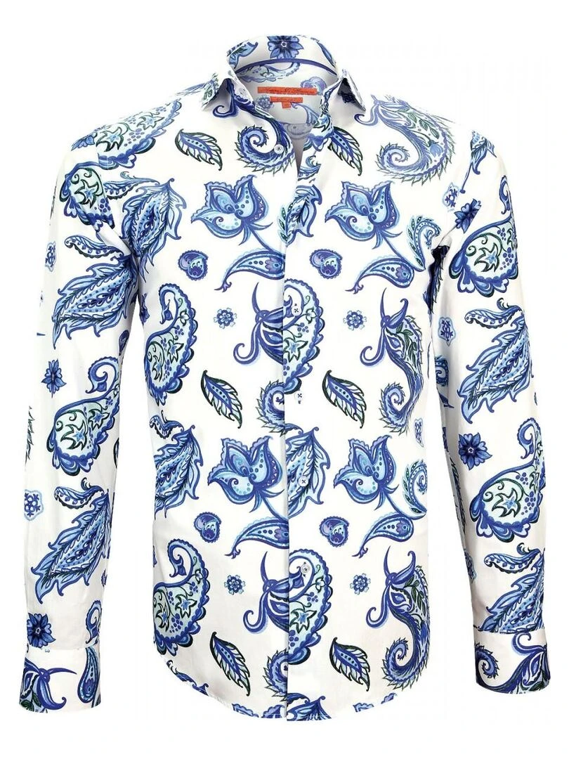 Chemise imprimée PAYSLEY Bleu