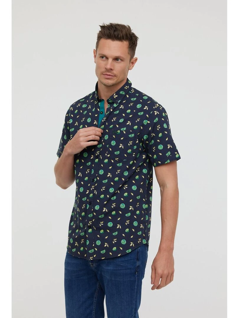 Lee Cooper Chemise manches courtes coton regular DICHA MC Bleu marine
