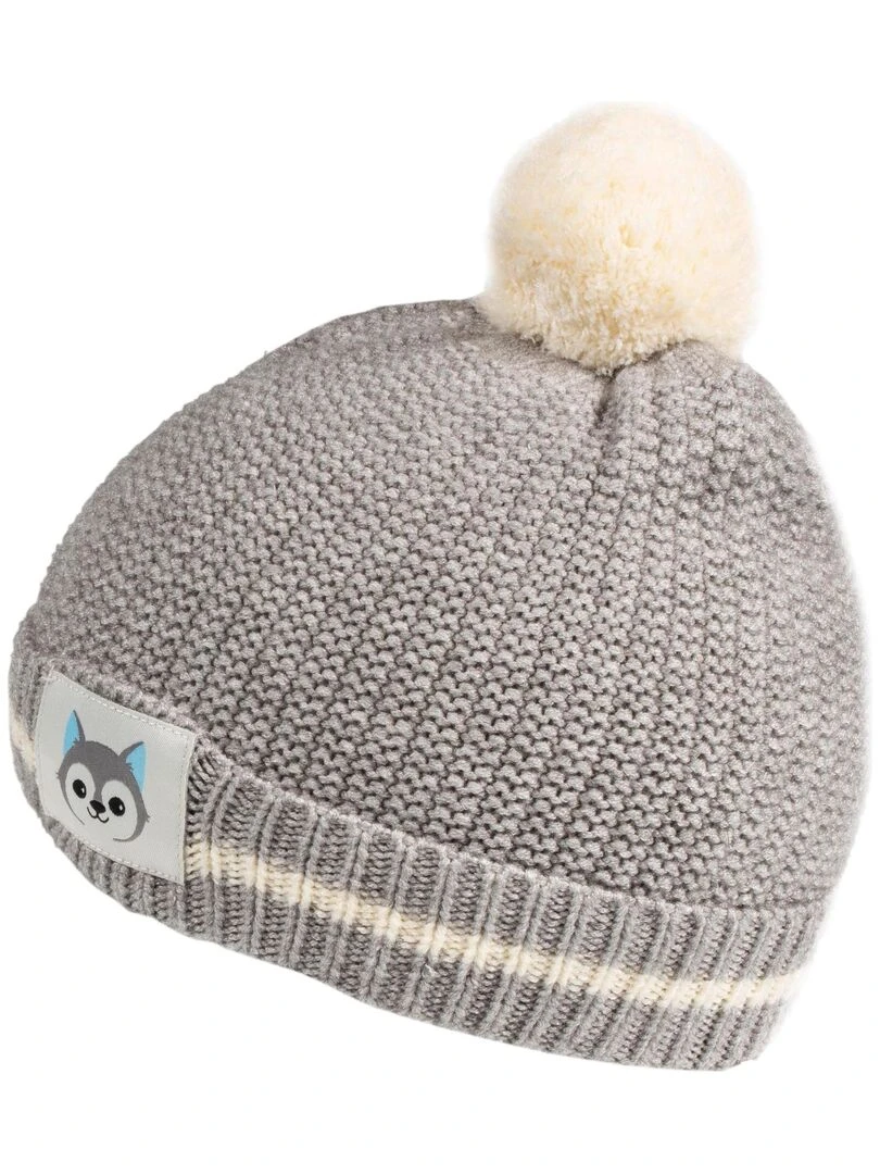 Bonnet Enfant 2/4 ans Soft Touch Loup Gris