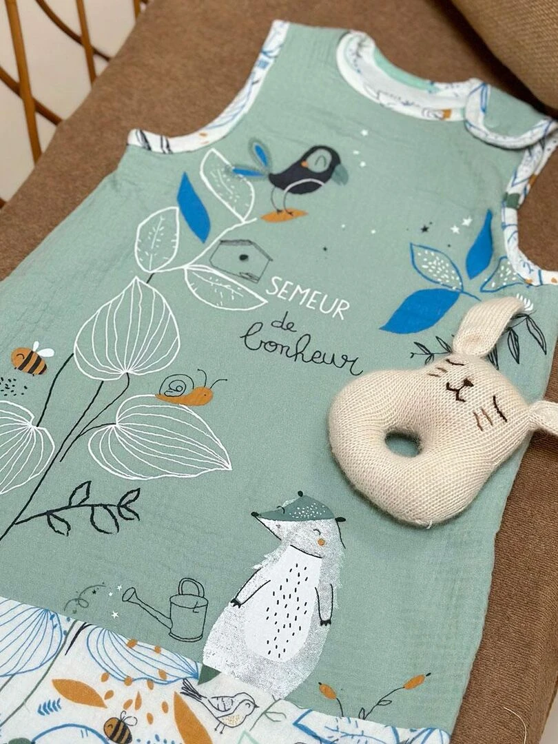 Gigoteuse d'été en gaze de coton Garden Party   Vert