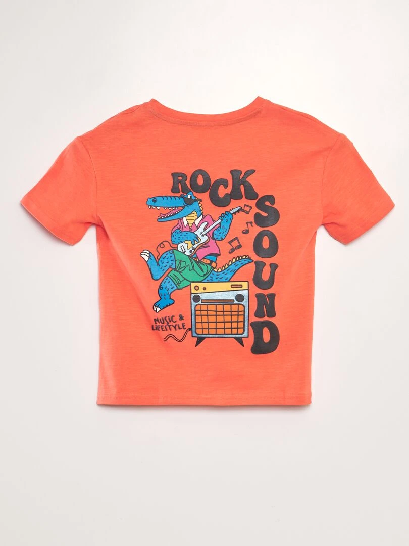 T shirt loose imprimé   Rouge