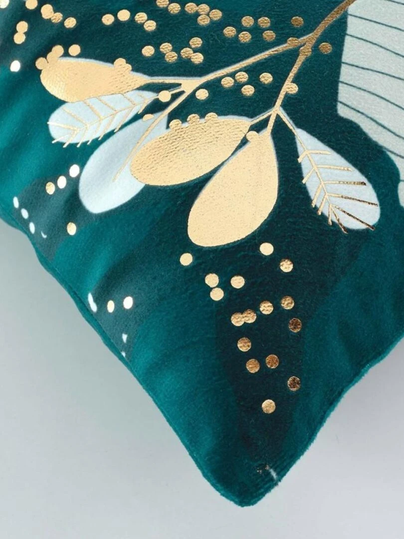 Housse de coussin 40x40 cm velours Prusseor vert Vert