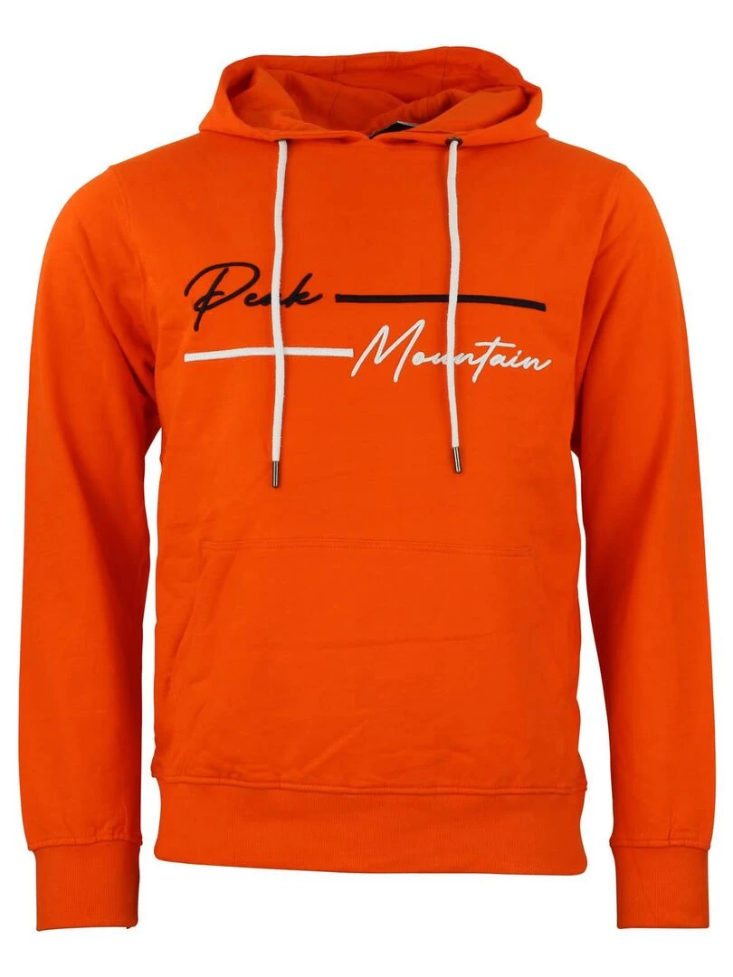 Sweat à capuche homme CODEK PEAK MOUNTAIN Orange