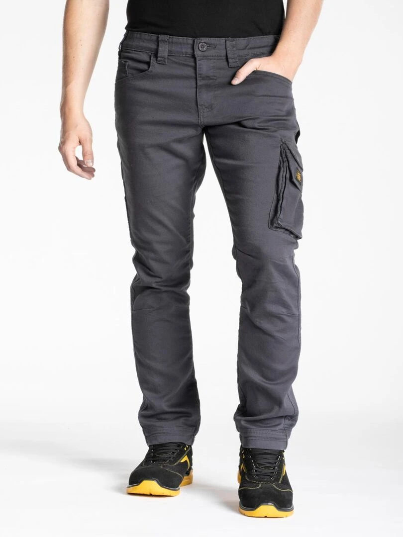 Jeans de travail multi poches stretch JOBC 'Rica Lewis' Gris foncé