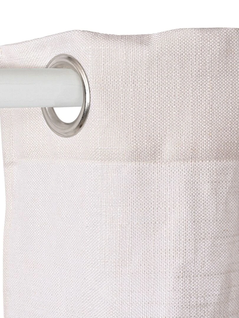 Rideau lin Basic "Happyfriday"   Blanc