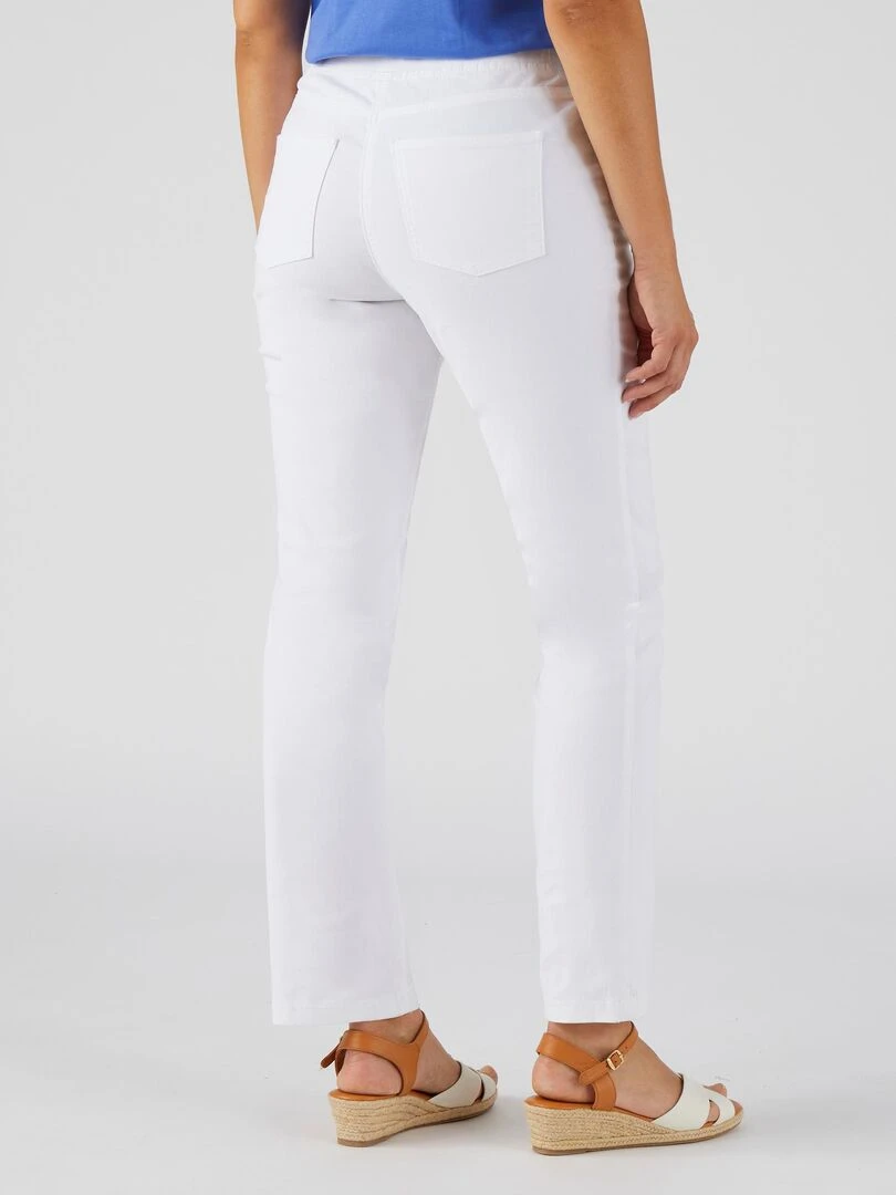 Pantalon gabardine extensible   Damart   Blanc