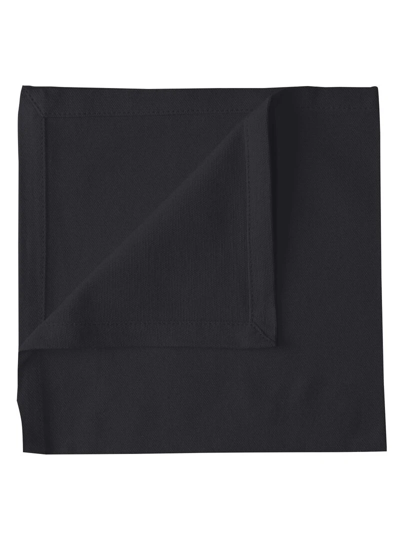 Serviette de table unie et colorée gris anthracite