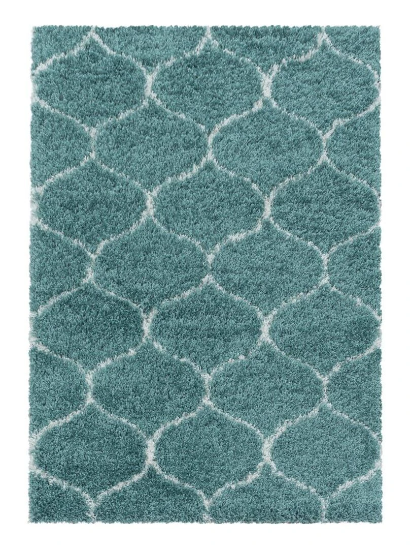 Tapis shaggy SCANDINAV A OEKO TEX® Bleu