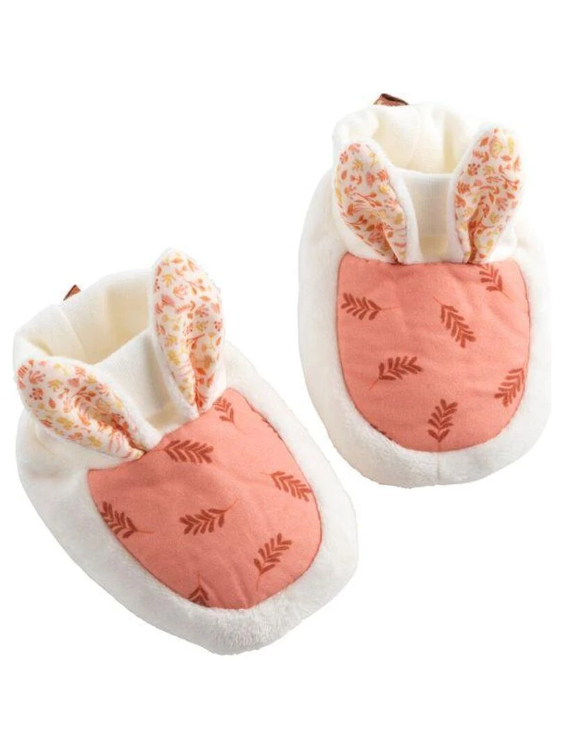 Chaussons bébé en velours SAUTHON Blanc