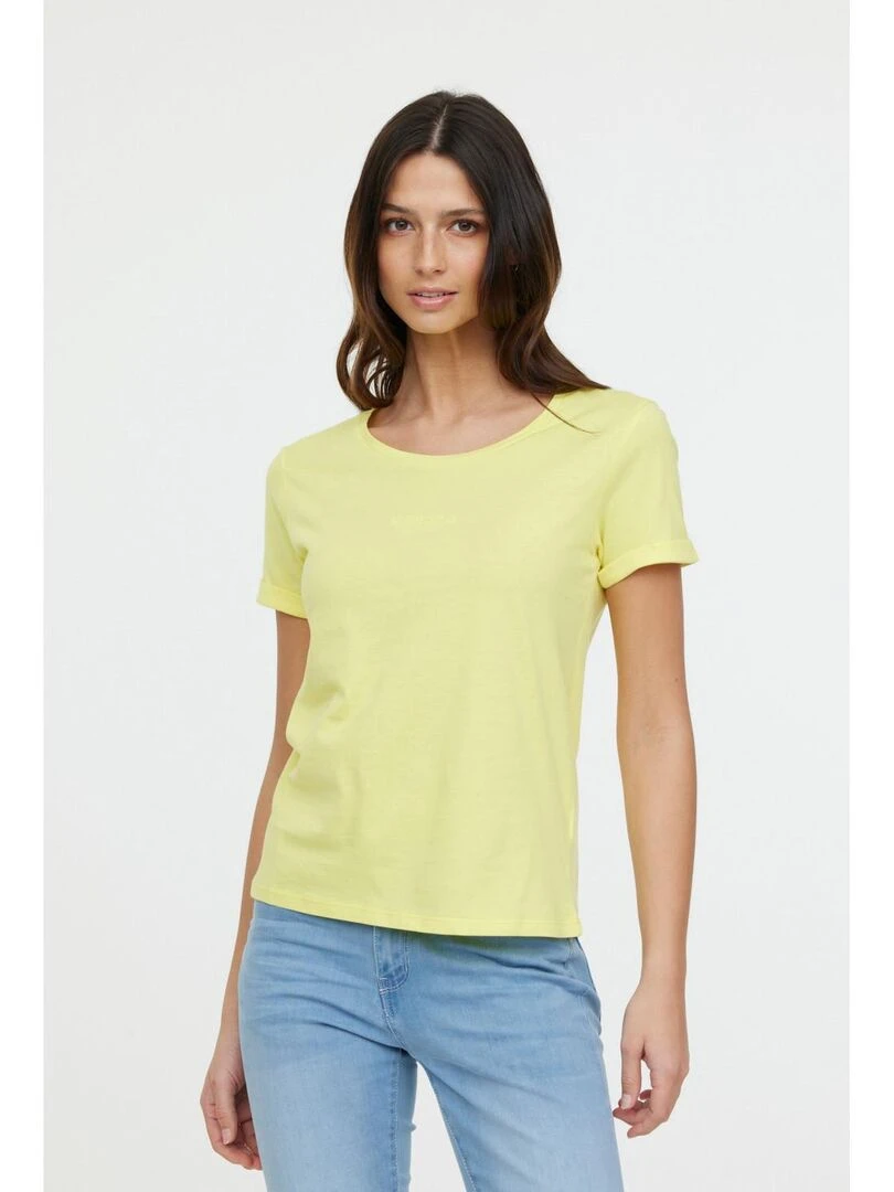 Lee Cooper T Shirt coton ARARI MC Jaune citron