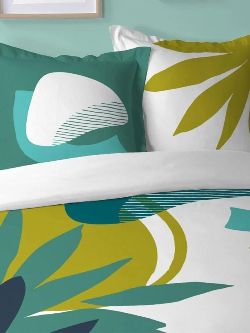 Housse de couette  Papercut + taie(s) coton 57 fils   Blanc