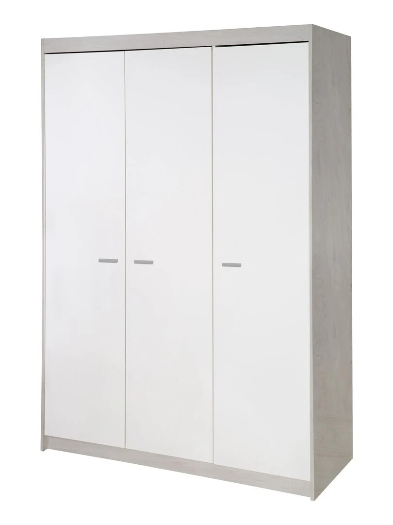 ROBA Armoire "Julia" 3 portes – technologie à fermeture progressive – blanc / orme lunaire Blanc