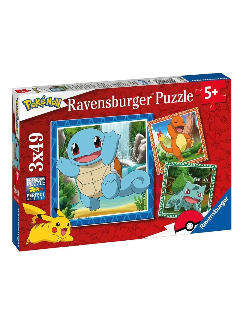 Puzzles 3x49 p salameche bulbizarre et carapuce / pokémon N/A