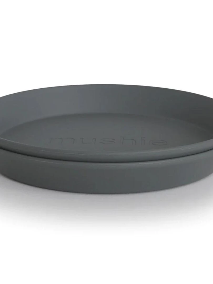 Lot de 2 assiettes rondes Mushie Gris Mushie Gris