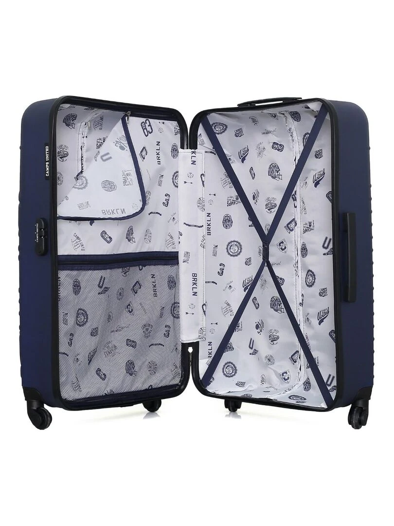 CAMPS UNITED   VALISE GRAND FORMAT ABS CAMBRIDGE 4 ROUES 75 CM   Bleu marine