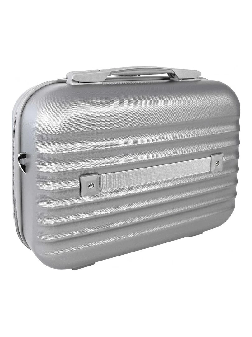 Lot 3 Valises Rigides plus 1 Vanity ABS   Gris