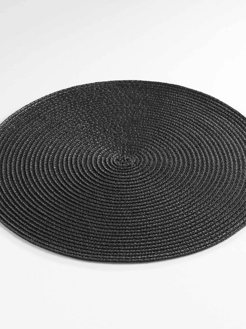 Set de table rond 35 cm polypropylene zebulon noir Noir