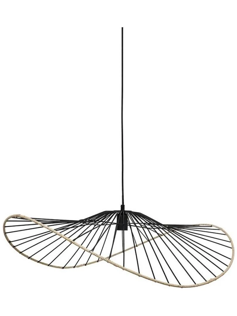 Suspension métal corde Bahia Noir
