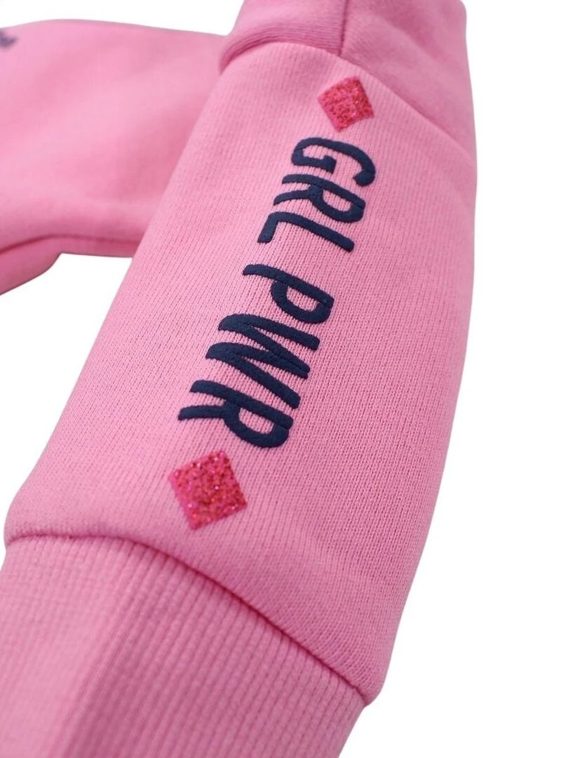 Lee Cooper   Ensemble Sweat pantalon bébé fille Imprimé Logo   Rose