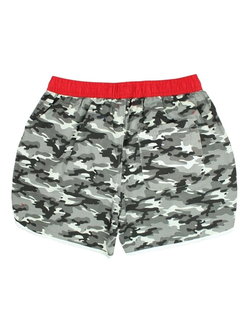 Nasa Short De Bain homme imprimé logo Gris