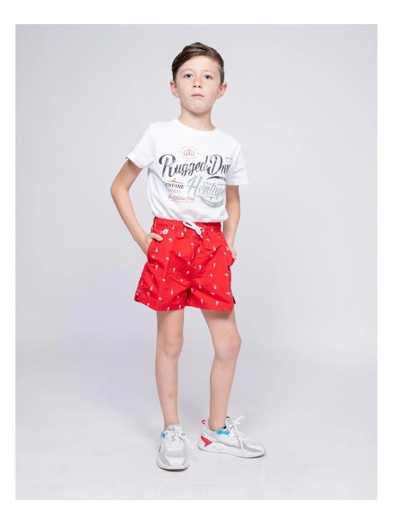 Short de bain GIORGIO J   Rouge