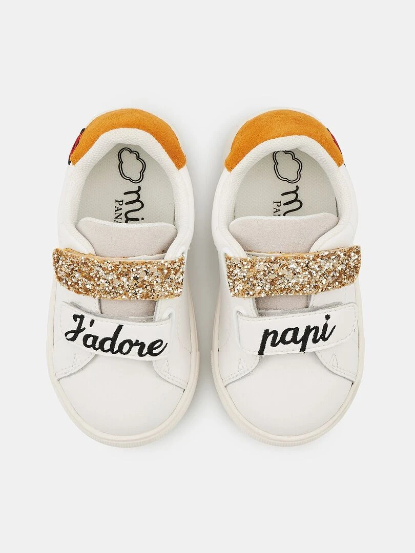 Mini Edith J'adore Papi   Blanc