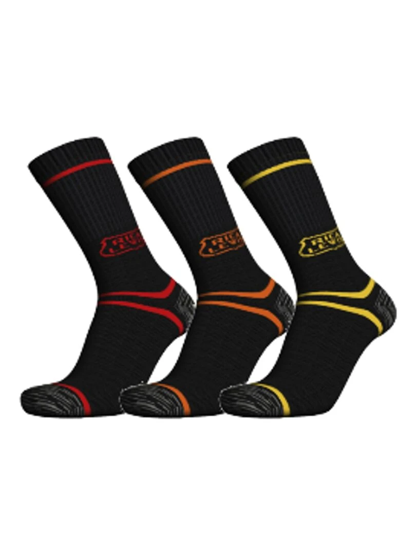 Chaussettes de travail renforcées lot de 3 SOCKLN 'Rica Lewis' Noir