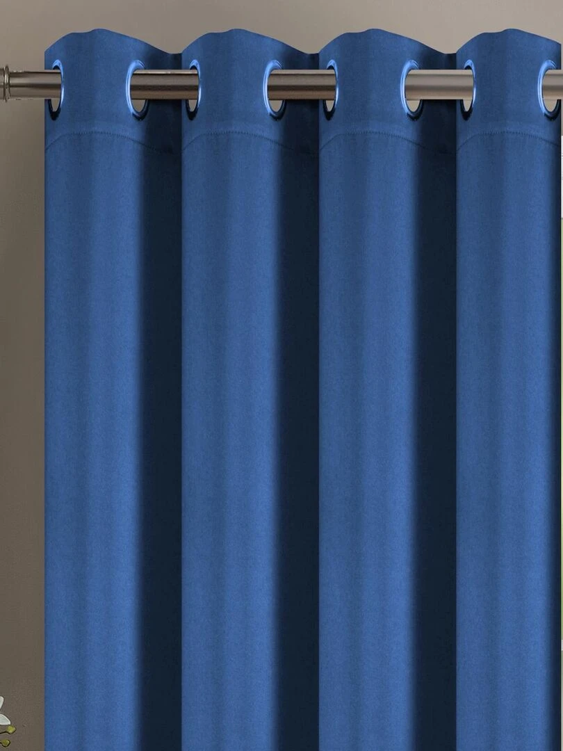 Rideau occultant pour chambre et salon Bleu canard