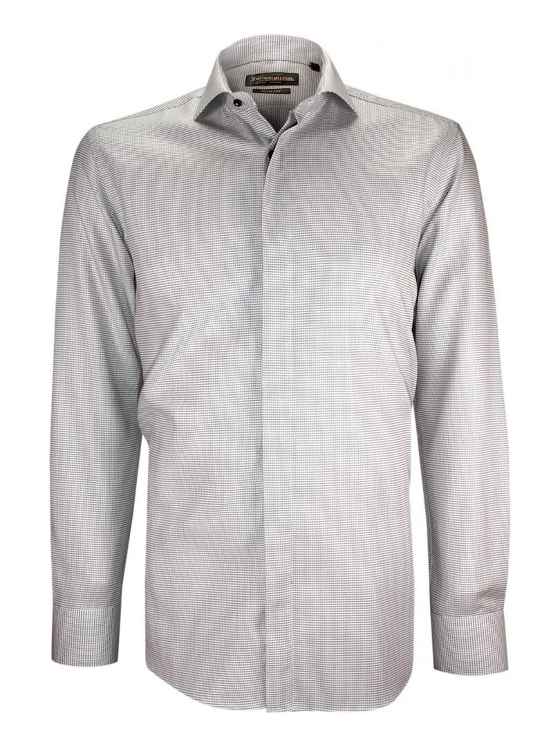 Chemise mode gorge cachée à motifs ANDREA Gris