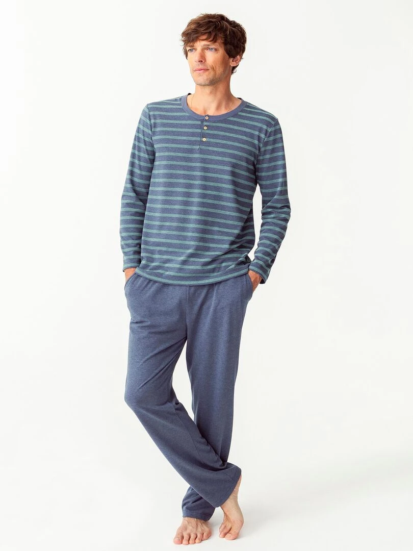 Pyjama maille Thermolactyl   Damart   Bleu