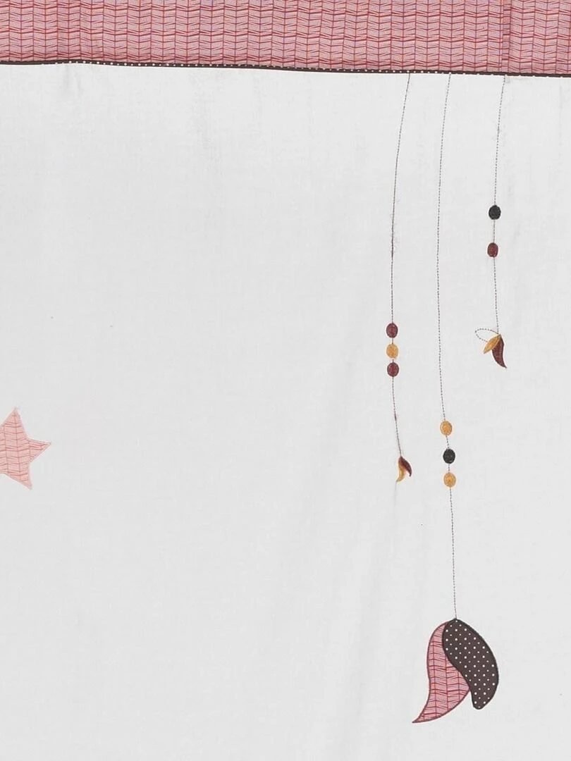 Rideau à pattes 180x105cm en coton beige   SAUTHON   Beige