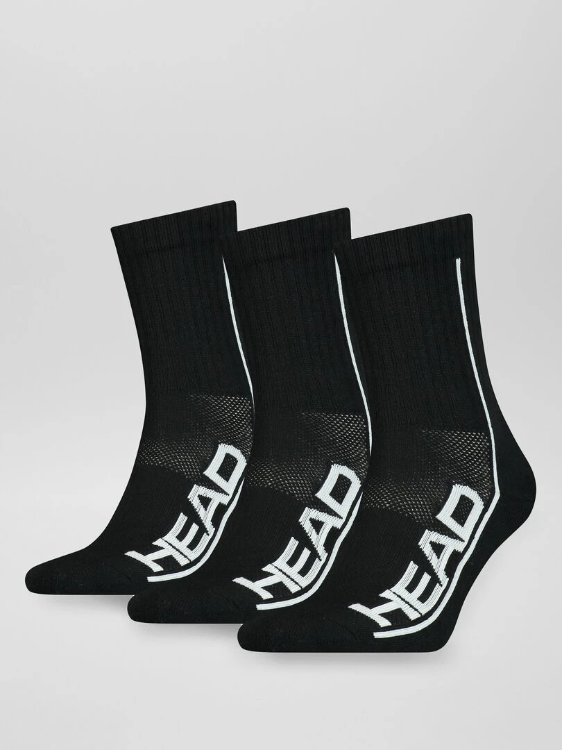 Lot de 3 paires de chaussettes 'HEAD' noir