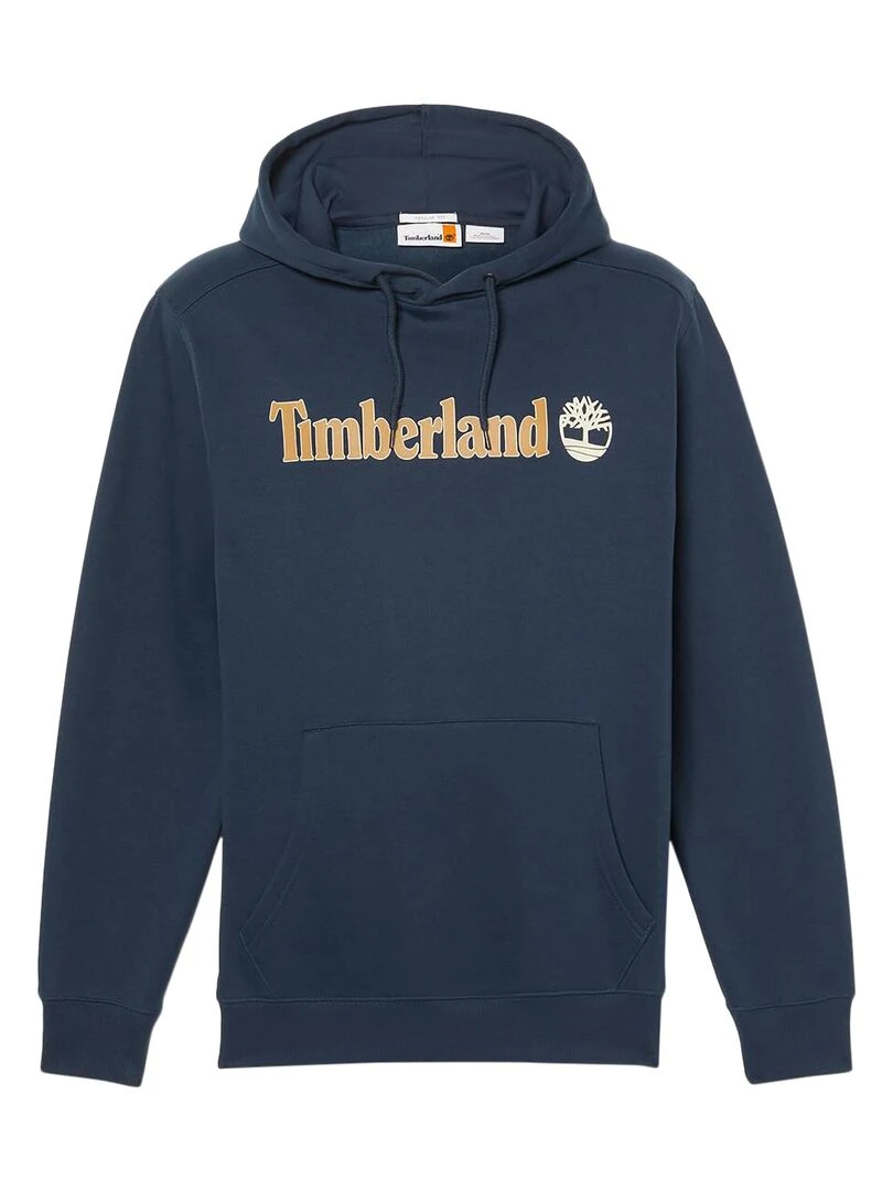 Sweat à Capuche Timberland Linear Logo Bleu