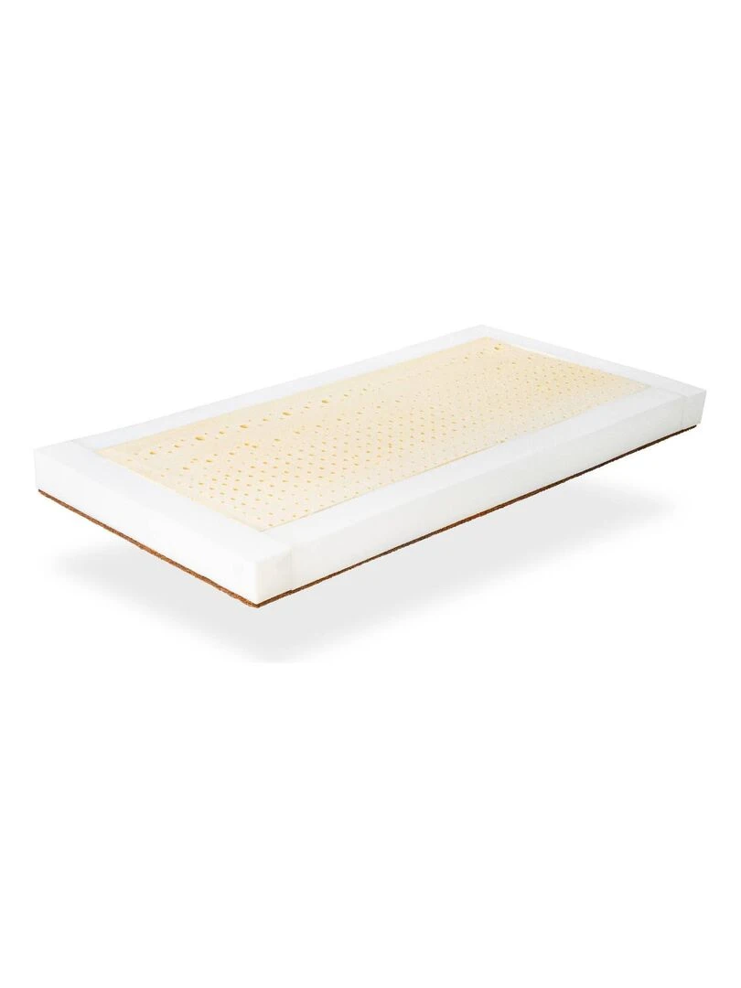 Matelas Latex Epaisseur 11 cm 100% Latex et Coco Naturel Dehoussable.Tissu organic 100% Marron clair