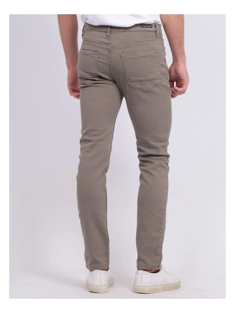 Pantalon 5 poches CANDELO Vert kaki clair